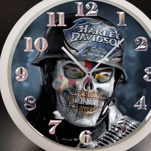 Harley led lights clock